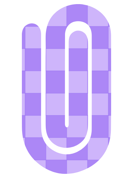 Jumbo Paperclip - Checkered Two Toned Purple