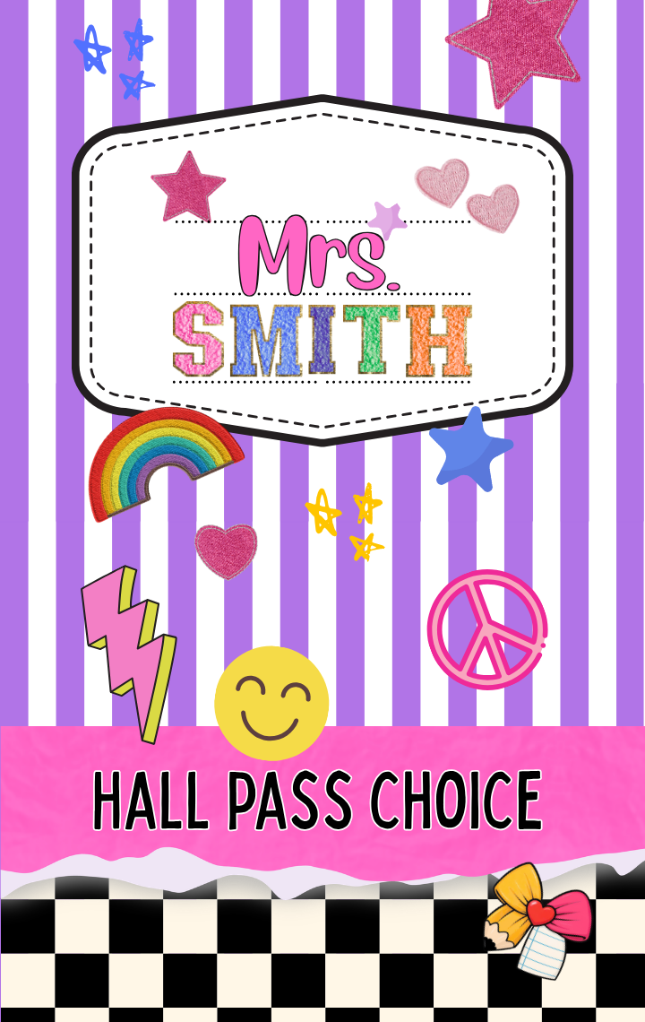 Hallpass - Striped Fun Purple