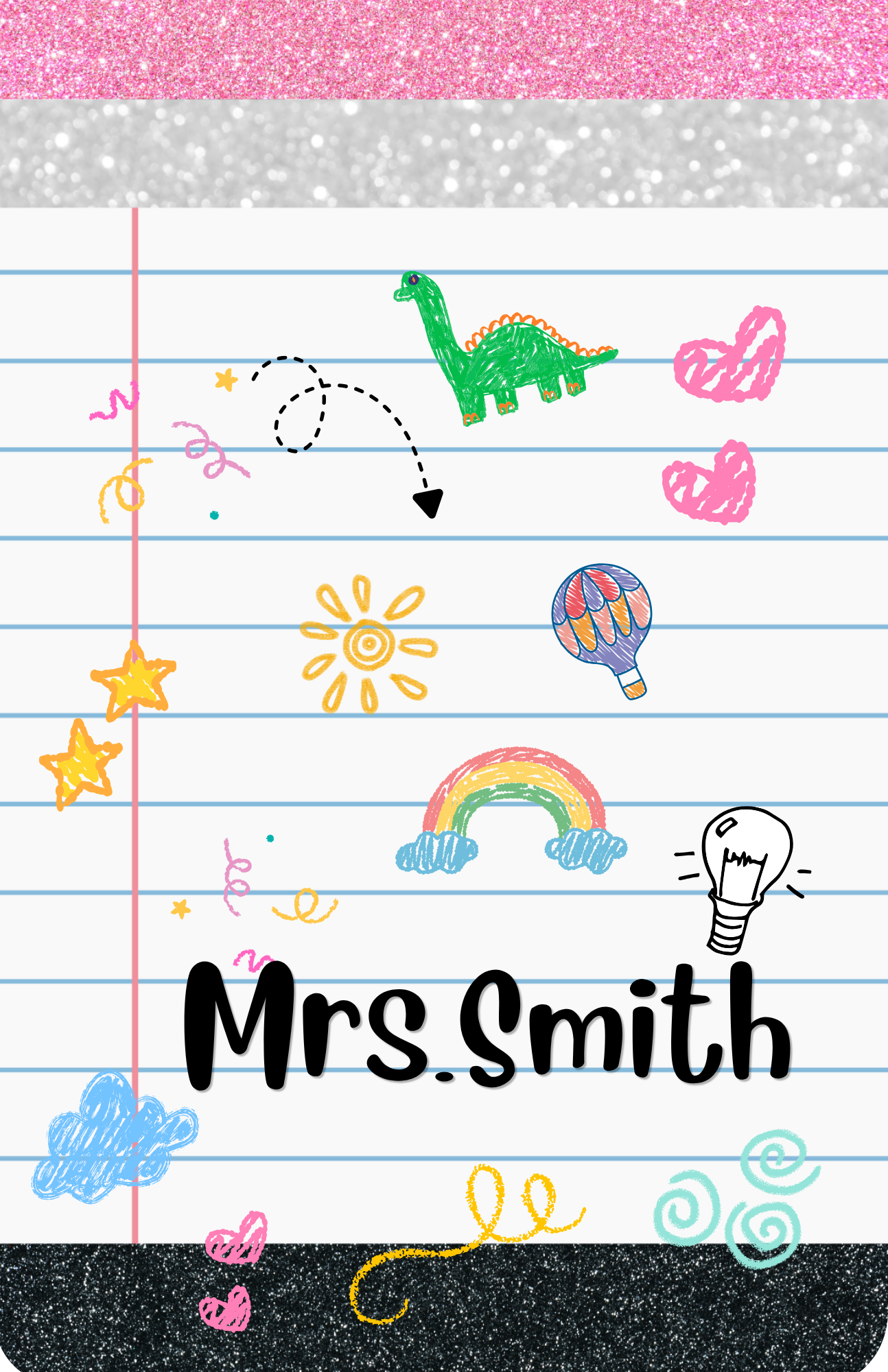 Clipboard Colorful Doodles