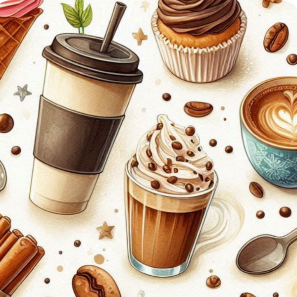 Coffee with White Background Mousepad