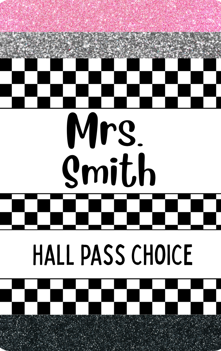 Hallpass - Pencil Checkered