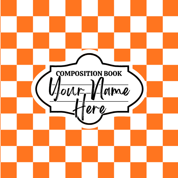 Orange Checkered Mousepad