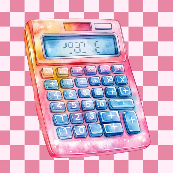 Pastel Calculator Mousepad