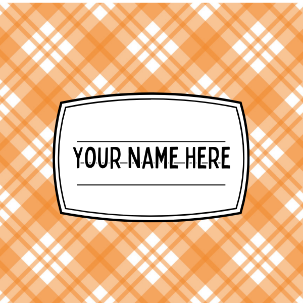 Orange Plaid Mousepad
