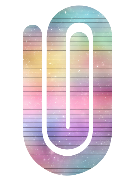 Jumbo Paperclip - Pastel Galaxy Notepad