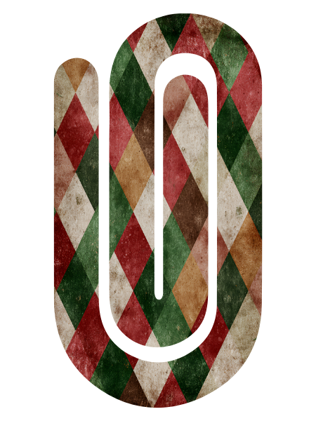 Jumbo Paperclip - Christmas Argyle