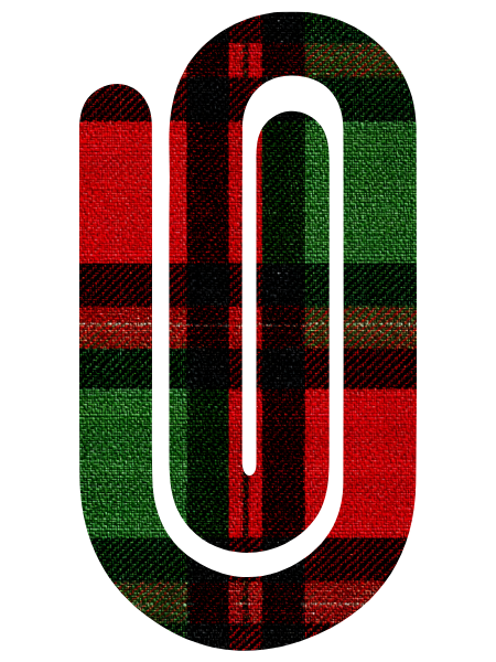 Jumbo Paperclip - Christmas Plaid