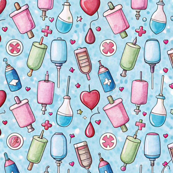 Nurse Blue Background Supplies Mousepad