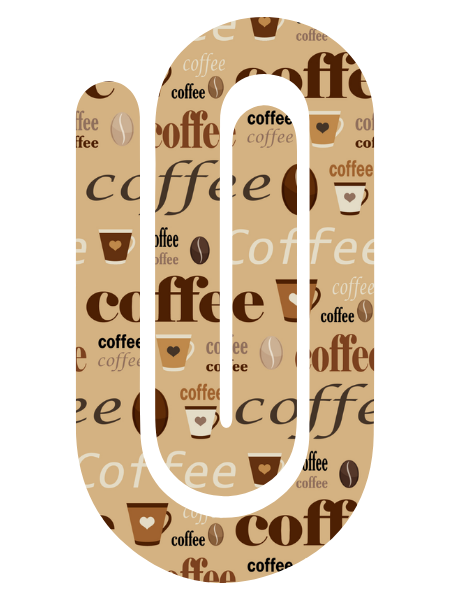 Jumbo Paperclip - Coffee Words