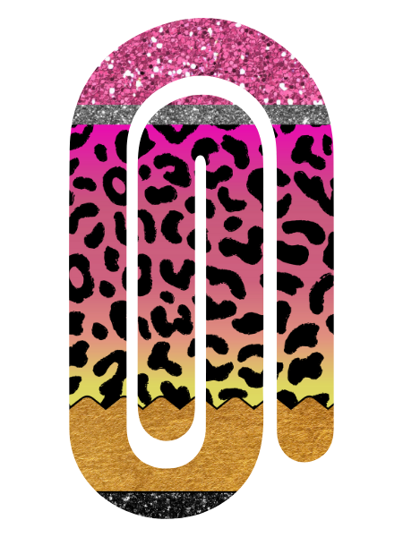 Jumbo Paperclip - Leopard Colorful Pencil