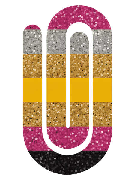 Jumbo Paperclip - Glitter Pencil