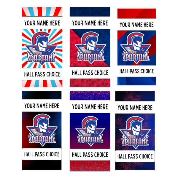 Spartan Hallpasses Set of 6