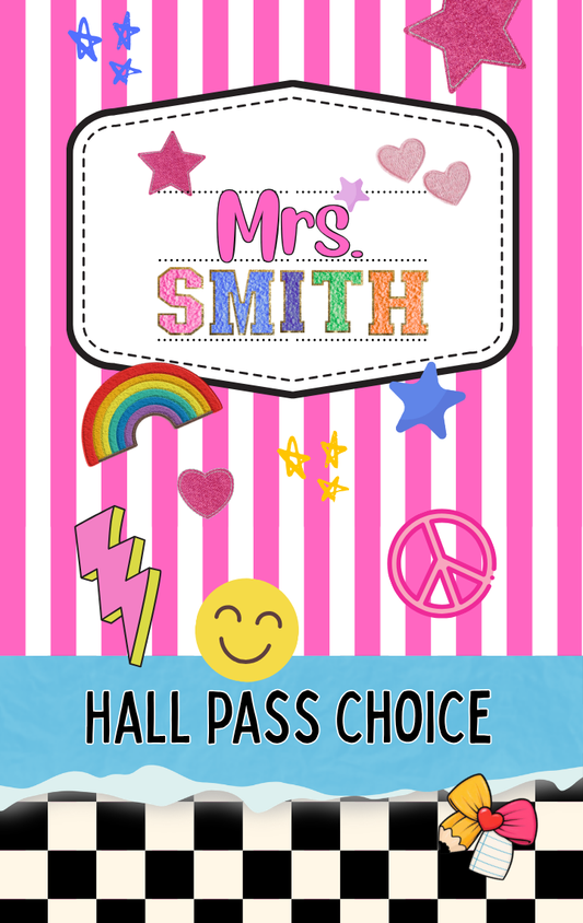 Hallpass - Striped Fun Pink