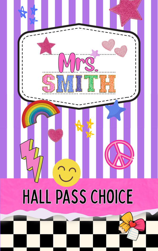 Hallpass - Striped Fun Purple