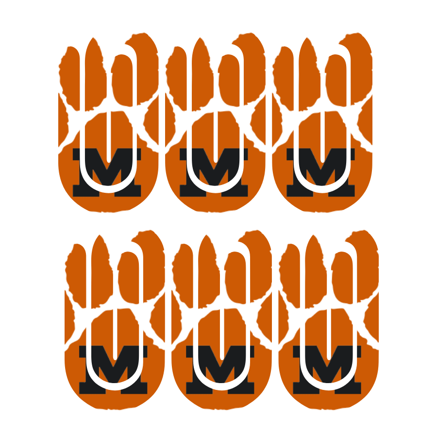 Jumbo Paperclip Set- Macon Tigers