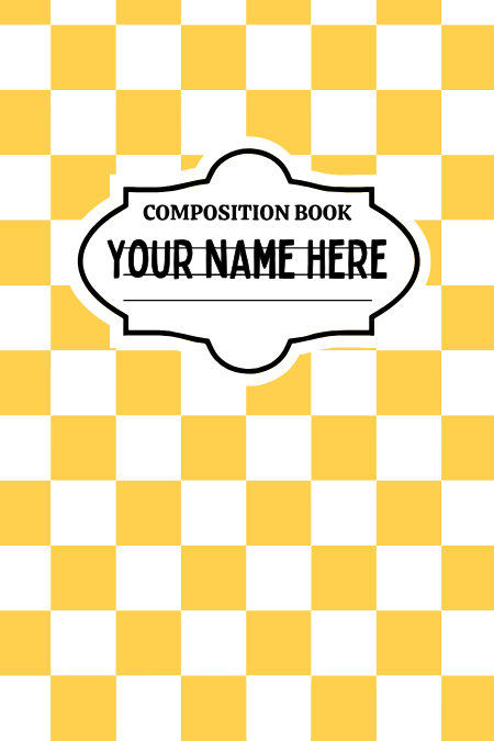 Badge Holder - Yellow Checkered