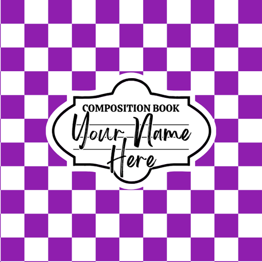 Purple Checkered Mousepad
