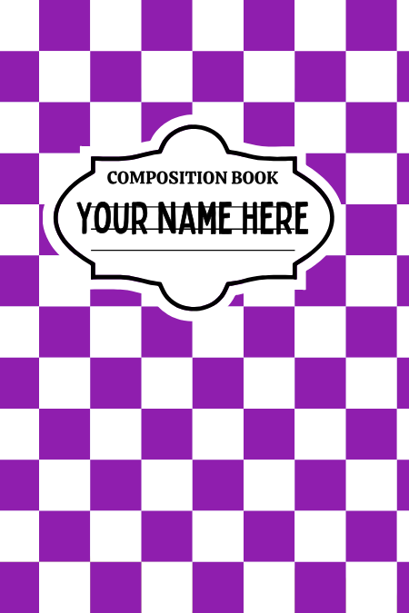 Badge Holder - Purple Checkered