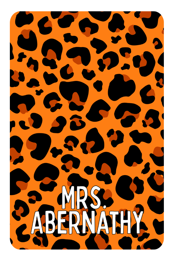 Leopard Clipboard - Orange