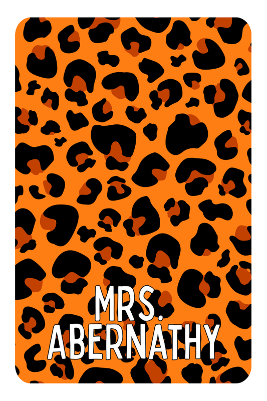 Leopard Clipboard - Orange