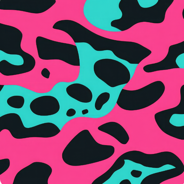 Pink and Blue Leopard Mousepad