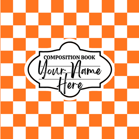 Orange Checkered Mousepad