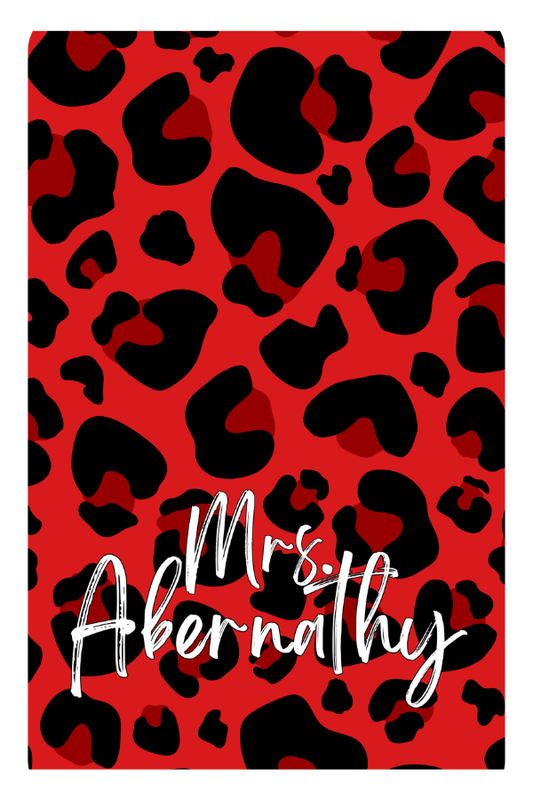 Leopard Clipboard - Red