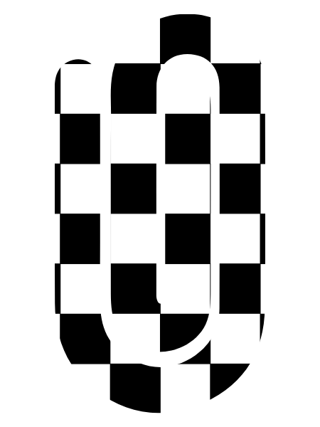 Jumbo Paperclip - Black Checkered