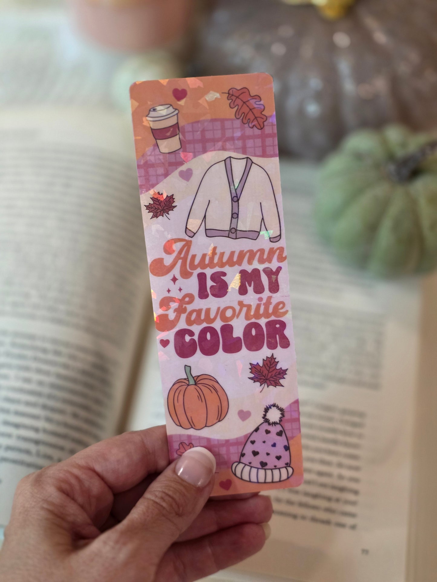Pink Autumn Bookmark