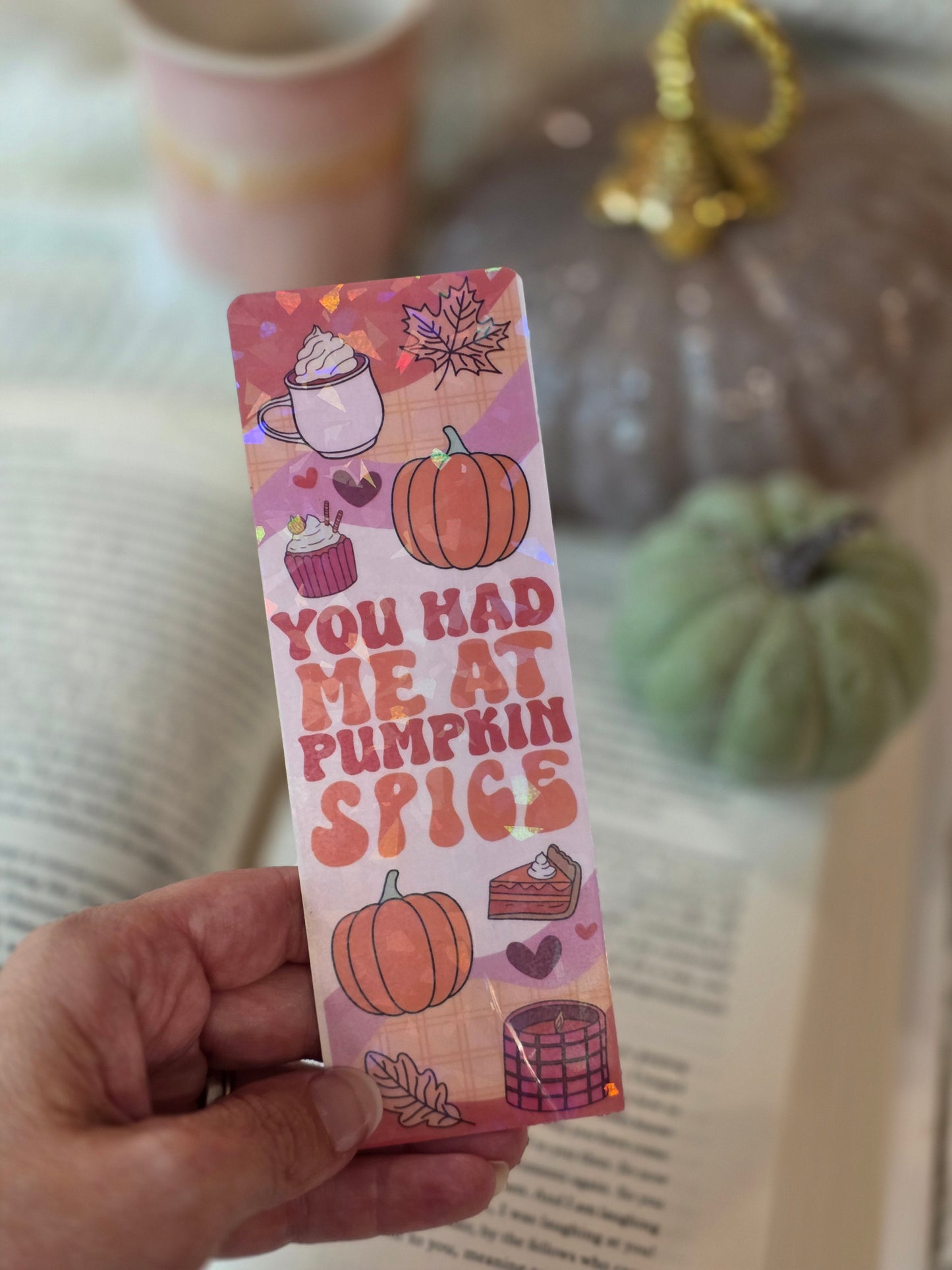 Pink Autumn Bookmark