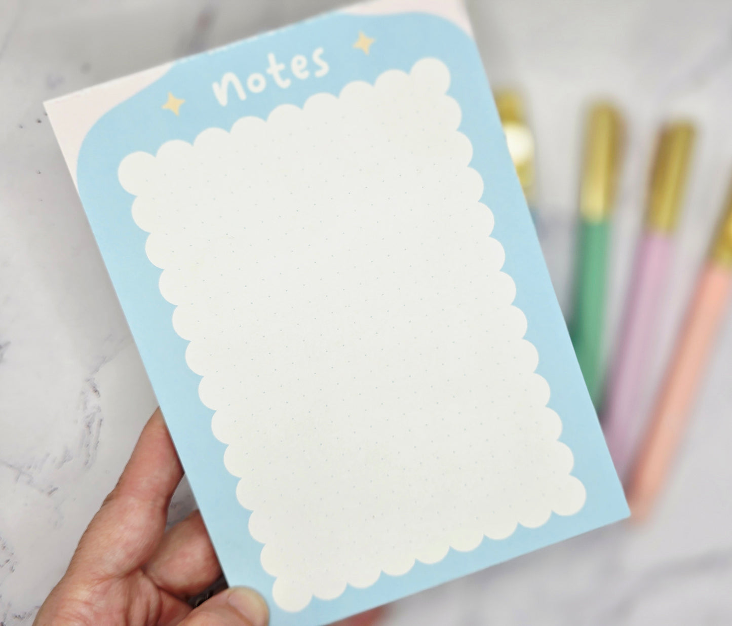 Notepad Blue Scallops