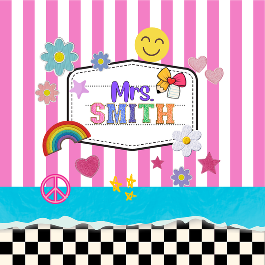 Coaster - Striped Fun Pink