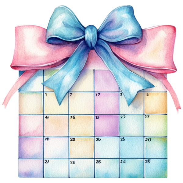 Pastel Calendar Mousepad