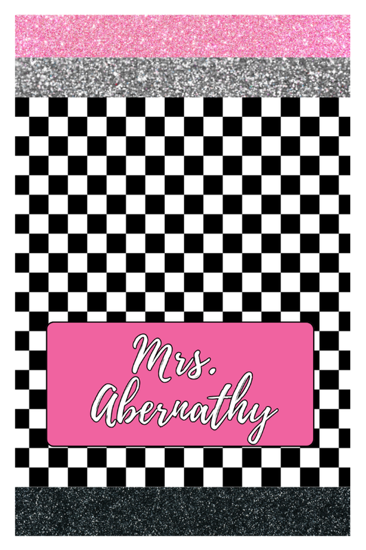 Black and White Checkered Clipboard