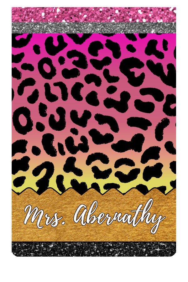 Pink Leopard Ombre Clipboard