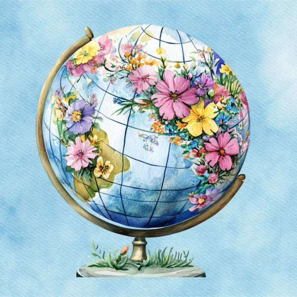 Floral Globe Mousepad