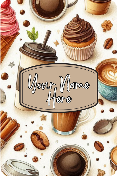 Badge Holder - Coffee w/ White Background