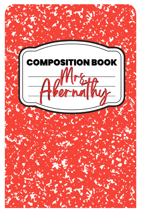 Composition Book Clipboard- Red