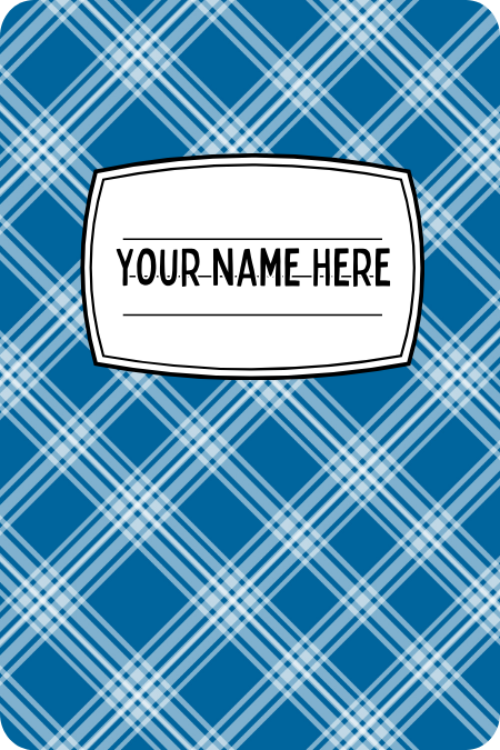 Badge Holder - Plaid Blue