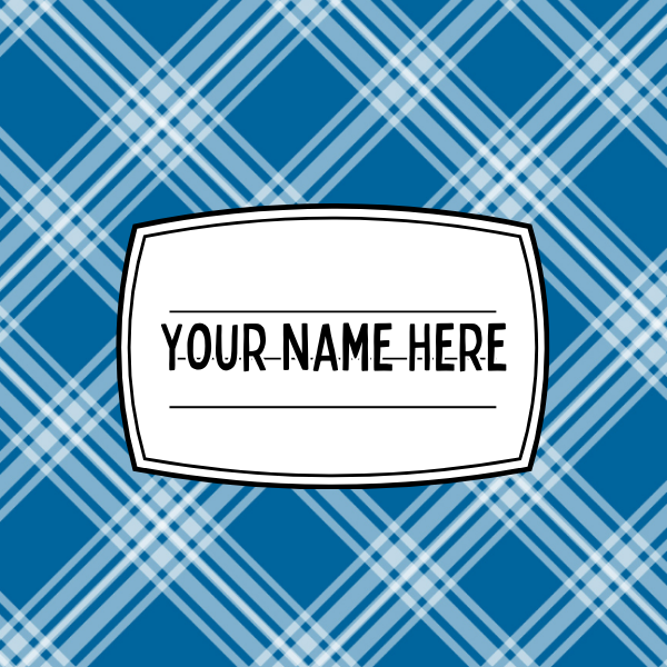 Blue Plaid Mousepad