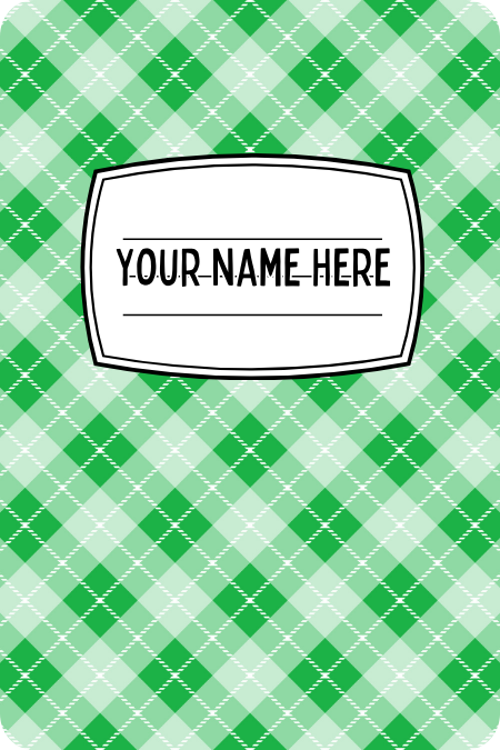 Badge Holder - Green Plaid