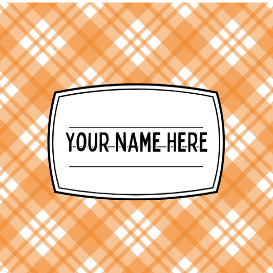 Orange Plaid Mousepad