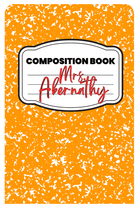 Composition Book Clipboard- Orange