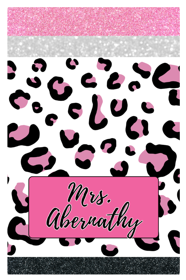 Pink Leopard Pencil Clipboard