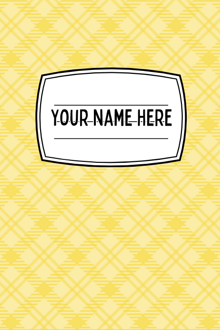 Badge Holder - Yellow Plaid