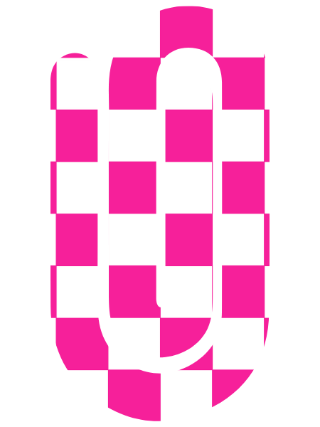 Jumbo Paperclip - Pink Checkered
