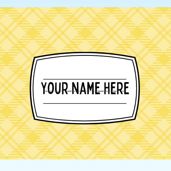 Yellow Plaid Mousepad