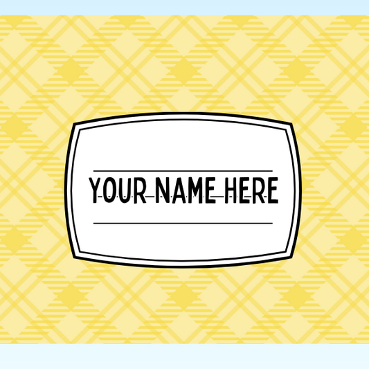 Yellow Plaid Mousepad