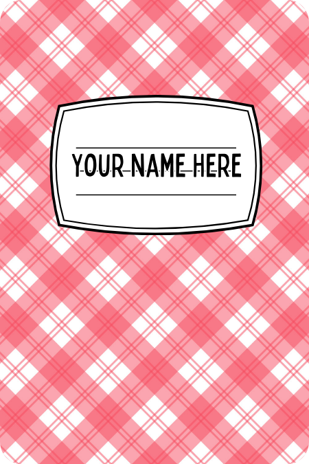 Badge Holder - Pink Plaid