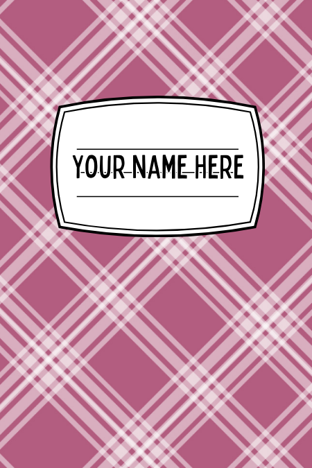 Badge Holder - Plaid Purple